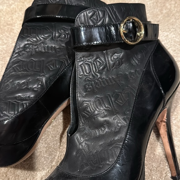 Black VELVET ANGELS booties size 39 GUC - Picture 4 of 10